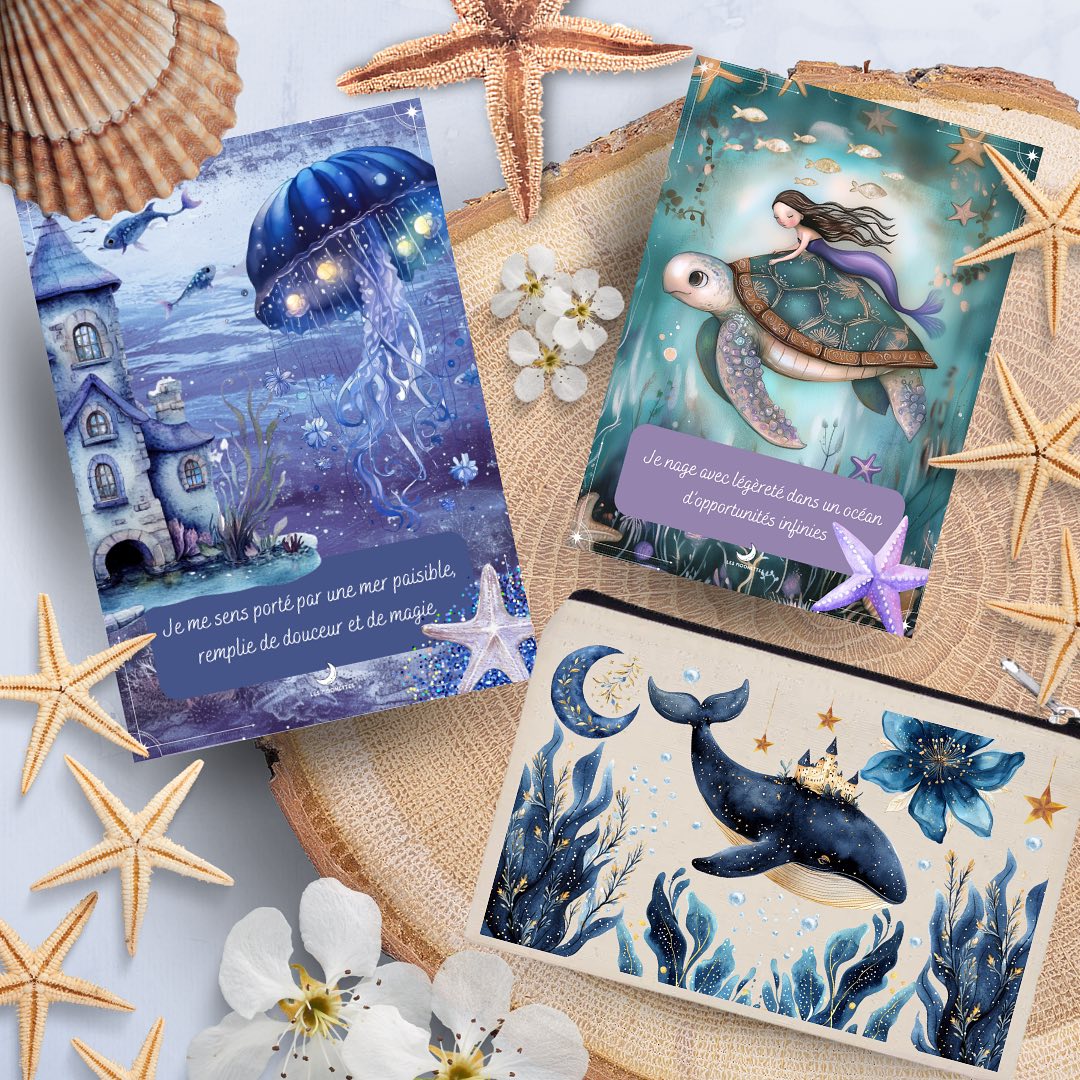 Cartes de l'Océan - affirmations positives