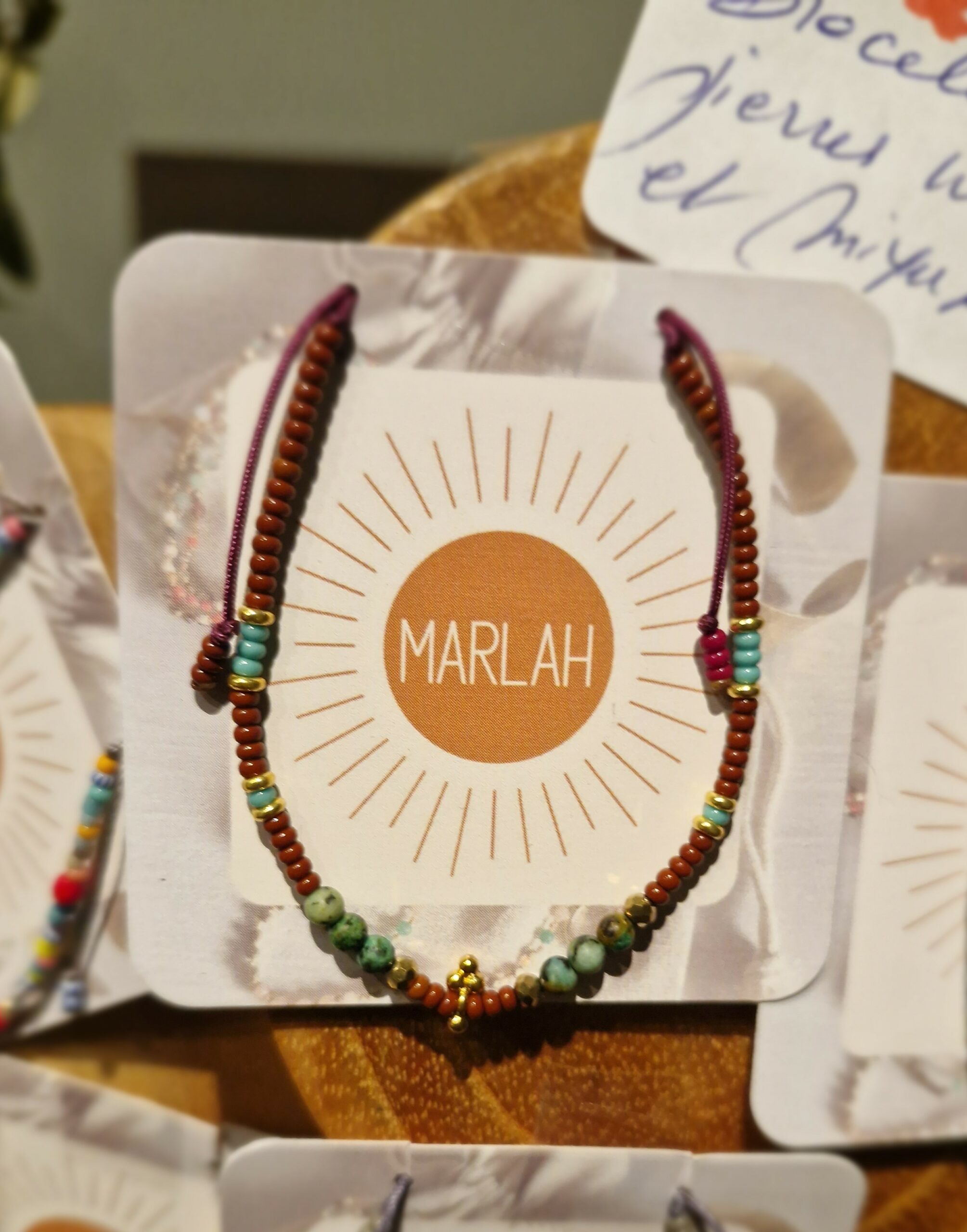 MarlaH - bracelet Hippy - perles Miyuki & pierres naturelles