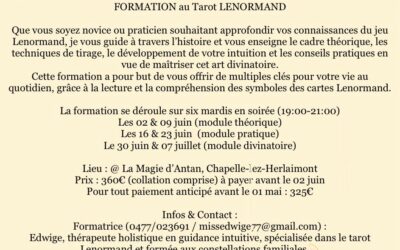 Tarot Lenormand – Formation – cycle de 6 cours