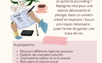 Jeudi 21 mai : découverte du « Journaling »