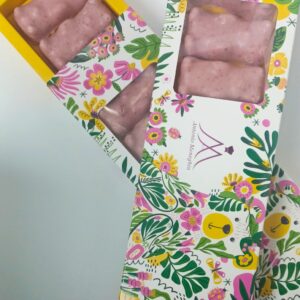 Boîte 8 oursons guimauve chocolat blanc framboise bio