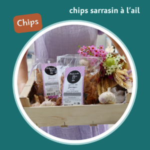 Chips de sarrasin bio à l'ail