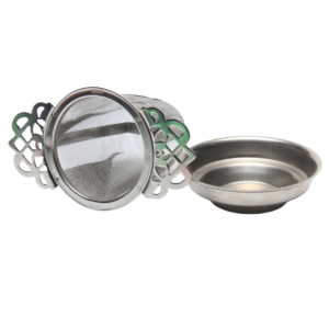 Filtre à thé en inox & sa coupelle