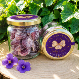 Bonbons naturels à la violette LuckySweet bocal