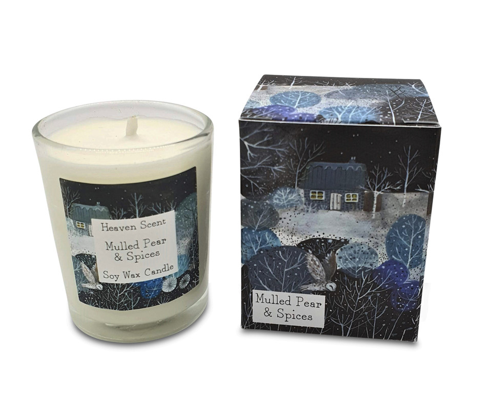 Bougie naturelle artisanale - Poire pochée & épices 90ml