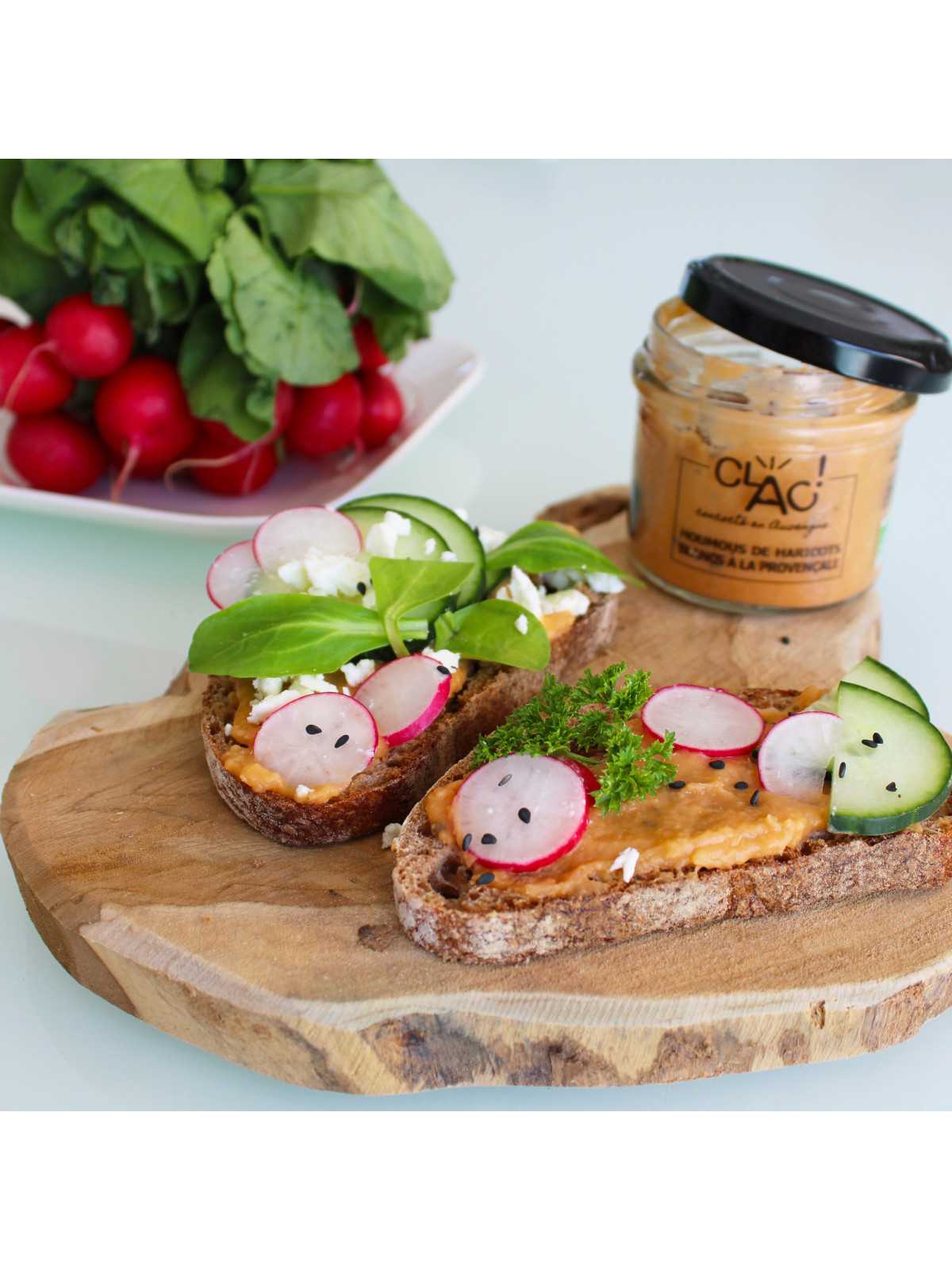 Tartinade artisanale bio Houmous haricots blanc à la Provençale